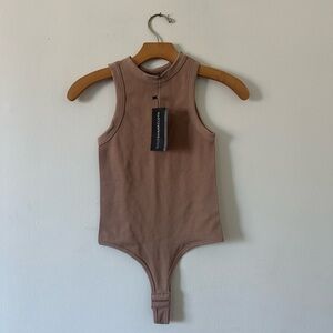 Brown Sleeveless Top Bodysuit